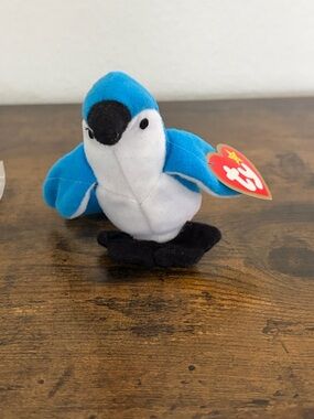 Vintage 1999 McDonald's Ty Rocket the Blue Jay Plush #5 NOT In Package Teeny